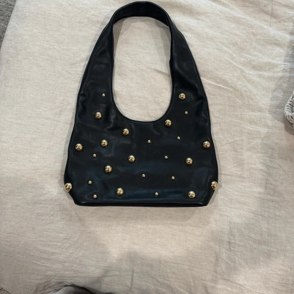 B-Low the Belt Black Bag with Gold Accents - Picture 3 of 6
